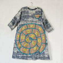 Bespoke circular hopscotch pitch dress