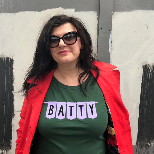 'Batty' ladies slogan t shirt for smart older ladies
