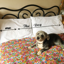 Dog lovers' pillowcase set for dogs and their owners