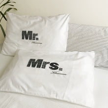 Mr / Mrs / Dr pillowcase set for married couples (black)