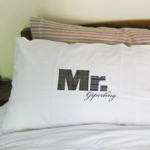 Mr / Mrs / Dr pillowcase set for married couples (black)