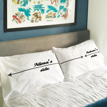 personalised My Side / Your Side pillowcase set for couples