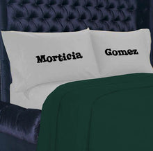 Funny bespoke celebrity couple pillowcase sets