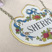 Sherry decanter label hot water bottle