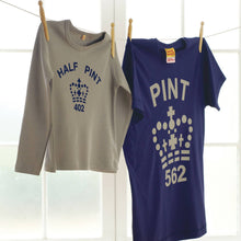 Range of Pint & Half Pint t shirt set for dad and infant (15 colours)