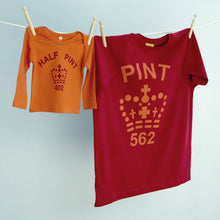 Range of Pint & Half Pint t shirt set for dad and infant (15 colours)