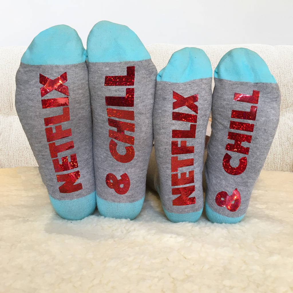 Netflix & Chill 'Feet Up socks' set of two pairs