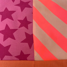 Vintage IKEA bags - pink stars, checks and stripes with gold canvas lining