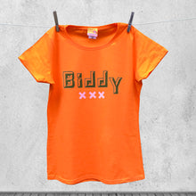 'Biddy' slogan ladies t shirt for formidable older women