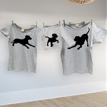 Matching family Dog t shirt set for mum, dad and Puppy