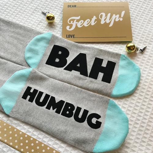 Bah Humbug socks for adults and teens