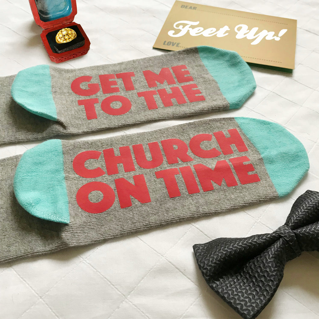 Groom's Stag Night wedding socks for the big day
