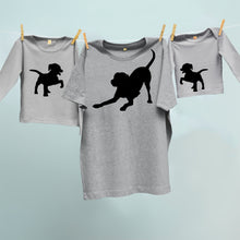 Dog and two puppies matching set for dad and twins or siblings