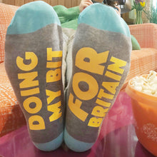 'Doing my bit for Britain' Feet Up socks - Corona Souvenir