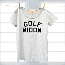 Golf Widow ladies organic t shirt for sport's fan