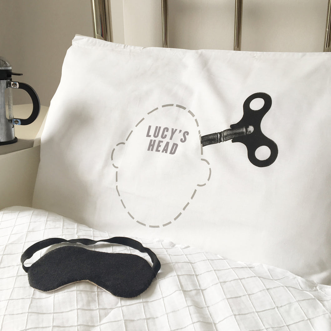 Wind Up Key pillowcase gift for very sleepy people