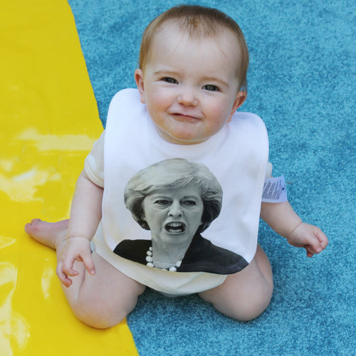 Theresa May political baby bib