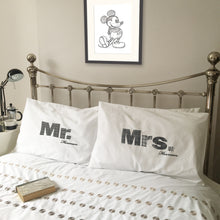 Mr / Mrs / Dr pillowcase set for married couples (black)