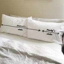 personalised My Side / Your Side pillowcase set for couples