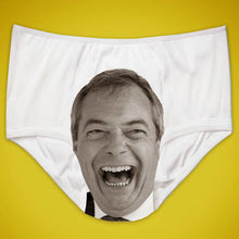 Nigel Farage's face on adult Political Pants
