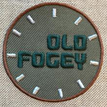 OLD FOGEY iron on clothes patch from the Hag Range
