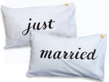 Just Married Personalised Pillowcase Set For Newlyweds
