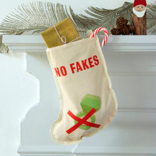 No Fakes Christmas stocking