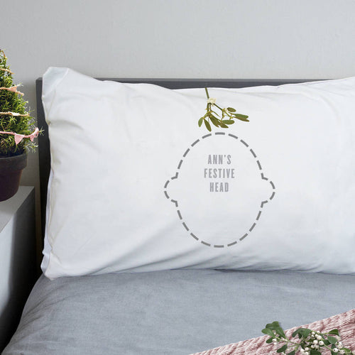 Mistletoe print Pillowcase
