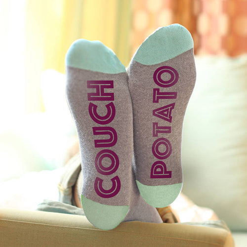 Couch Potato message 'Feet Up' socks