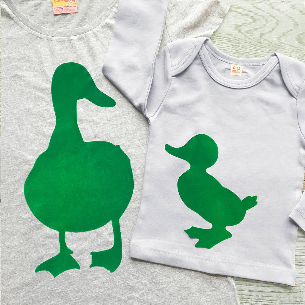 Duck Duckling matching t shirts for Mum and Baby child