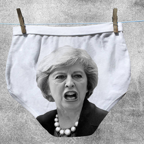 Political Pants. His and her underwear with Theresa May's face