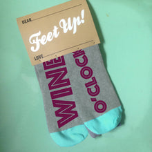 Wine O'Clock 'Feet Up' message socks