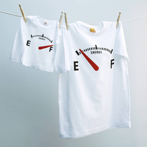 Empty and Full Energy Gauge t shirts For Dad, Son Or Daughter