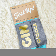 Gin O'Clock 'Feet Up' gold socks for men and women