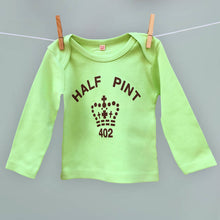 Matching Pint & Half Pint tops for families in mint green and brown