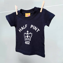 Classic Pint and Half Pint tops for parents & infants in black and white