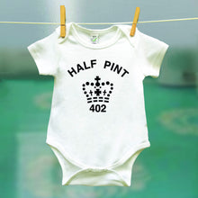 Half Pint organic babygrow for babies who's parents like a pint
