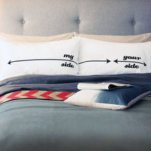 personalised My Side / Your Side pillowcase set for couples