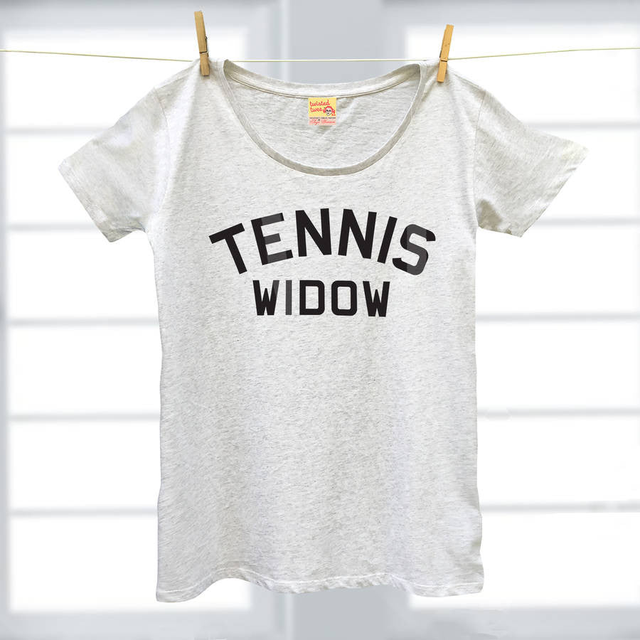 Tennis Widow ladies organic cotton t shirt