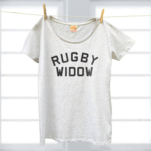 Rugby Widow ladies organic t shirt for sports fans
