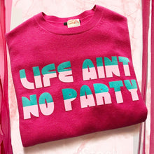 Bespoke 'Life Ain't No Party' woolly jumper
