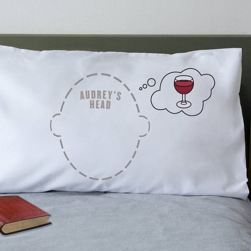 Wine lovers gift - wine dream bubble pillowcase